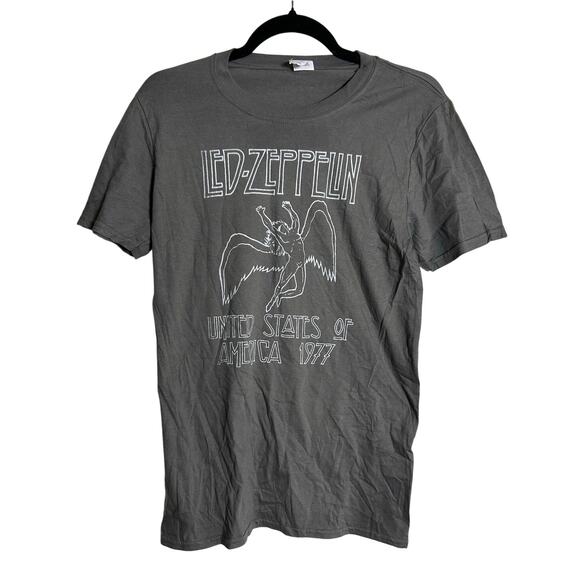 LED ZEPPELIN New Gray Short Sleeve Cotton Graphic Tee Size Youth Small - Picture 2 of 5